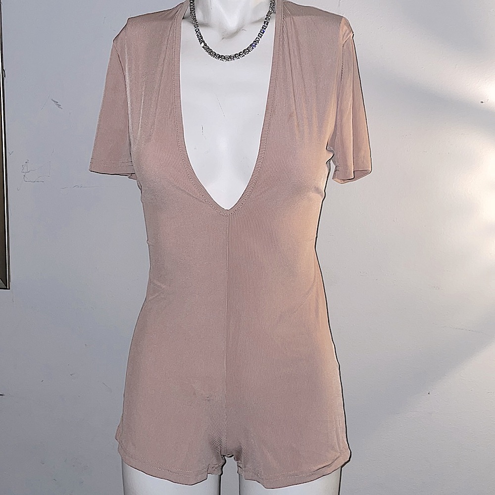 Beige one piece